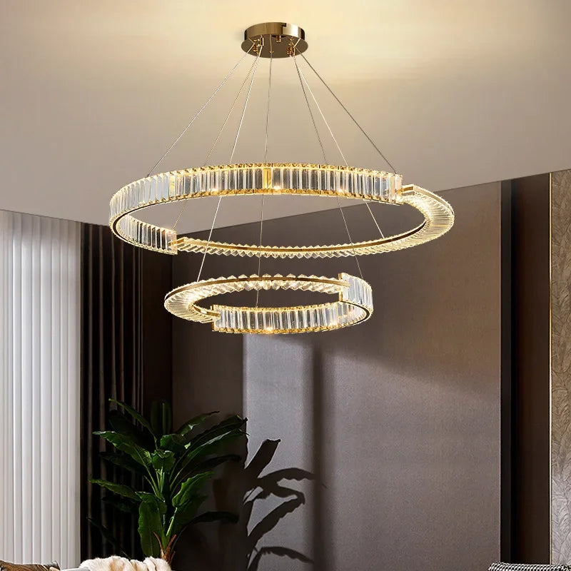 lustre moderne en cristal k9 pour décoration intérieure élégante