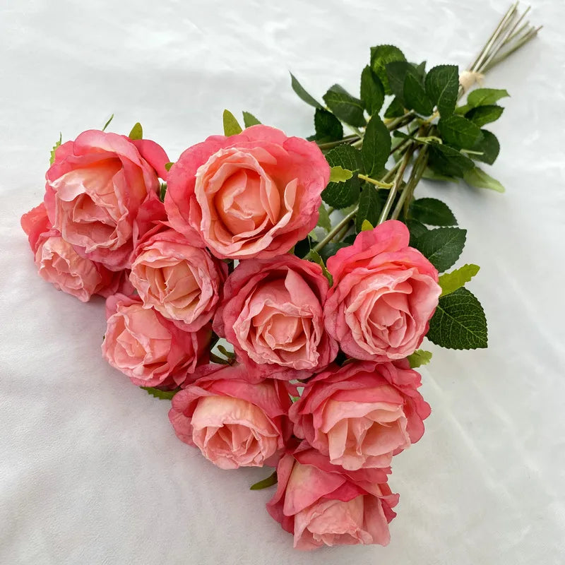 bouquet de roses artificielles pour décoration de mariage et jardin