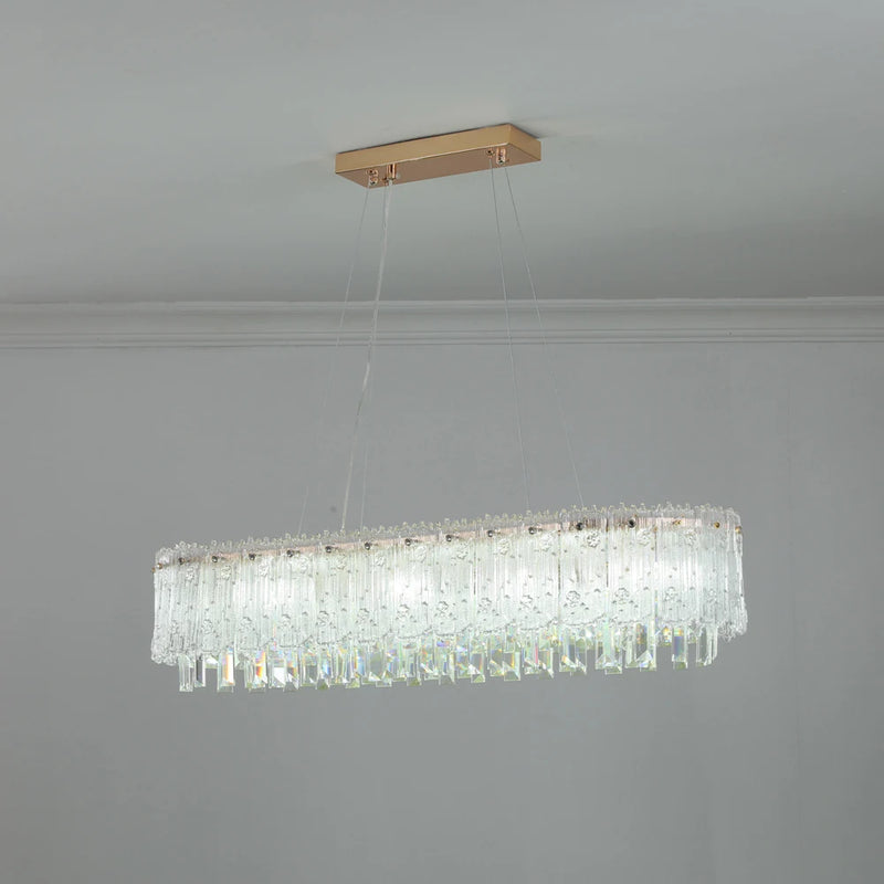 lustre moderne en cristal pour décoration haut de gamme