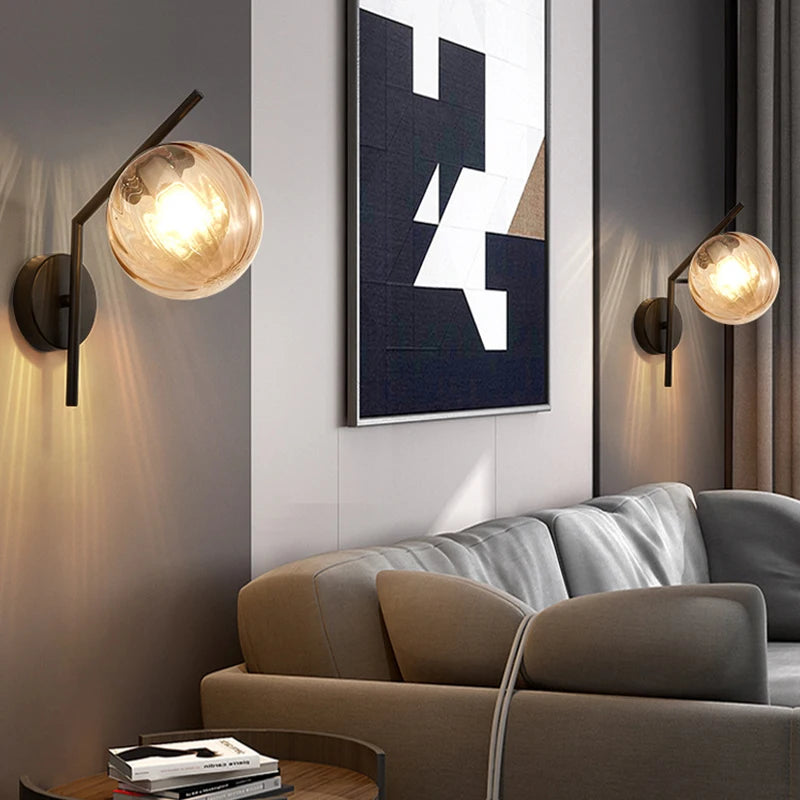 European style living room, bedroom, bedside wall lamp, study room, staircase, hallway, LED lamp, modern hotel, hotel wall lamp