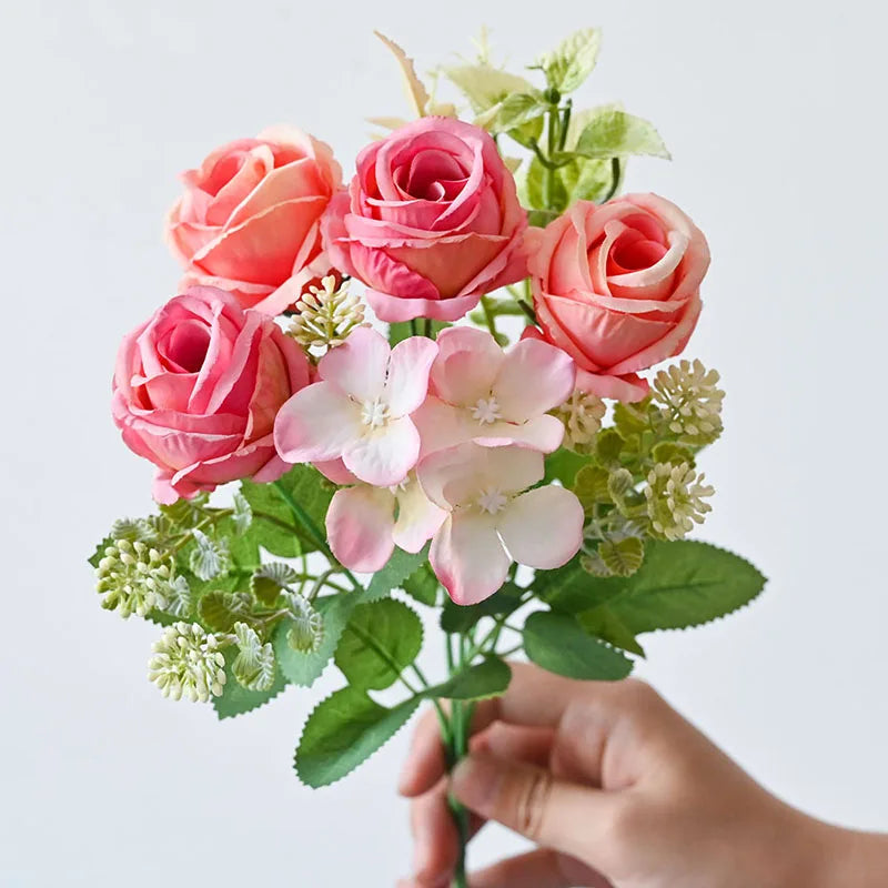 bouquet de pivoines artificielles rétro pour décoration de mariage