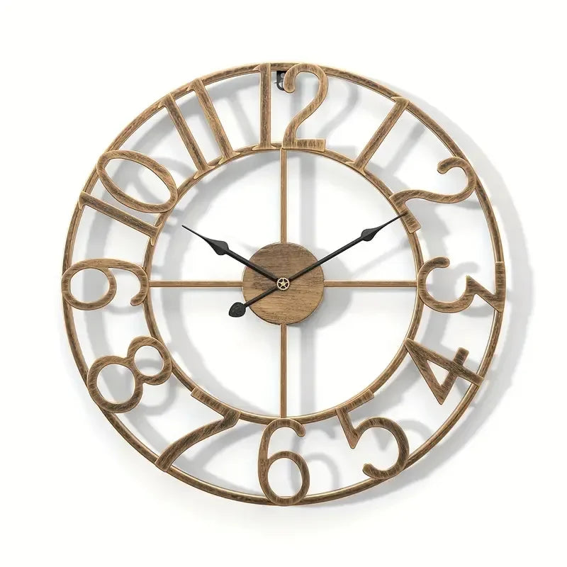 horloge murale rétro en métal décoration créative pour intérieur