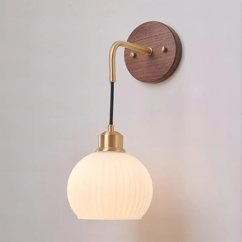 Walnut Wood Wall light, Wabi-sabi Modern style, Wall Sconces for Bedroom, Living, Corridor, Aisle balcony, Entrance Hall