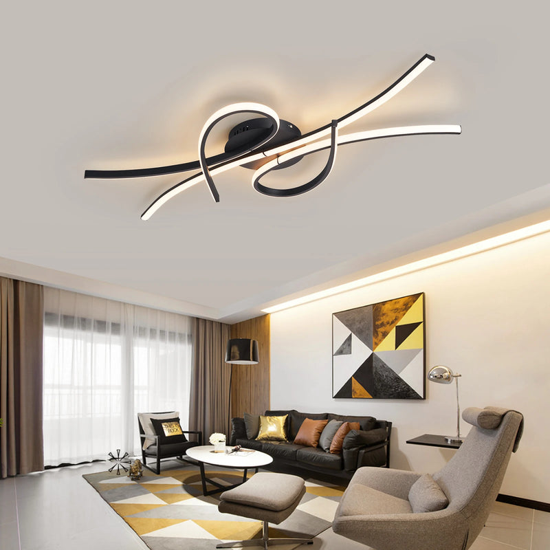 Modern Alexa LED Chandelier For Smart Home, Used In Living Room, Bedroom, Study, Lampara Technology Black/gold Modern Chandelier