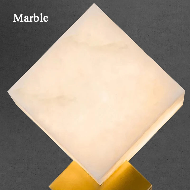 applique murale led moderne en marbre nordique style américain bronze doré