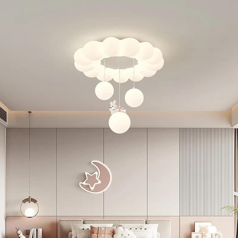 plafonnier nuage lapin ours pour chambre enfant