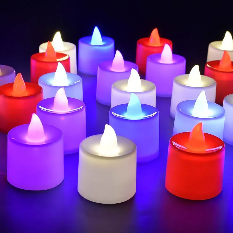 bougies led sans flamme décoration fête mariage noël en forme de cœur