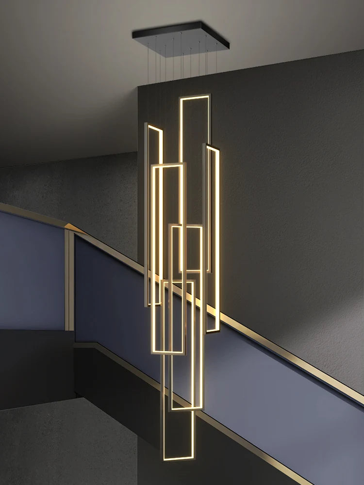 lustre led minimaliste moderne rectangulaire loft luxe nordique