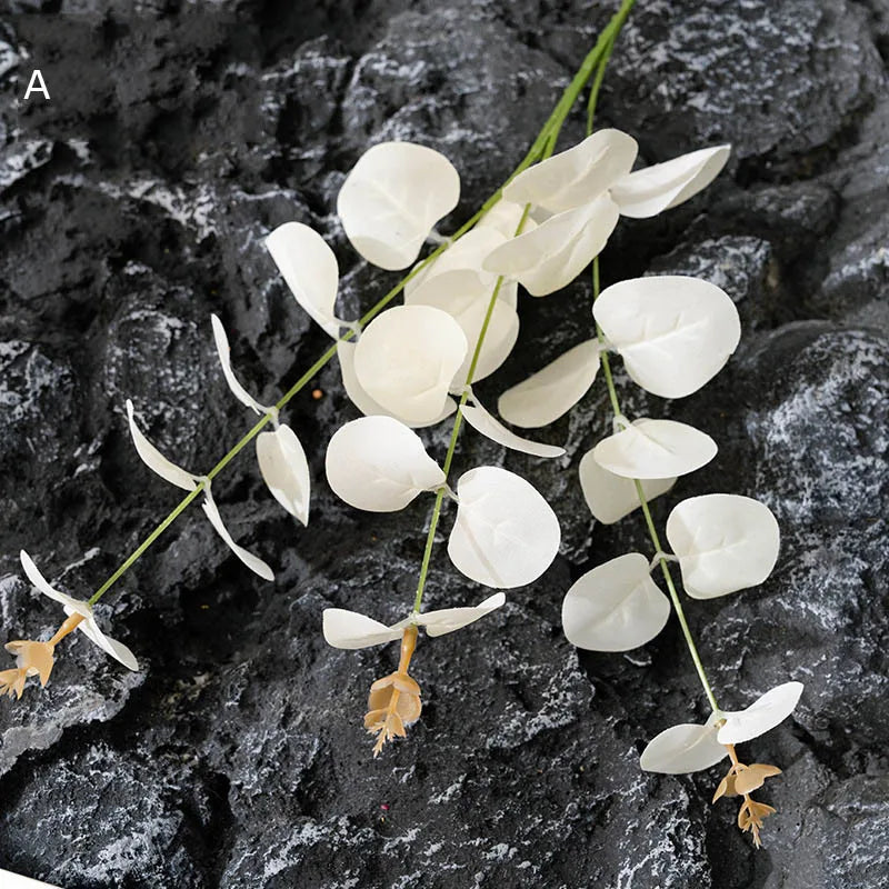 feuilles d'eucalyptus fleurs artificielles pour décorations et arrangements floraux