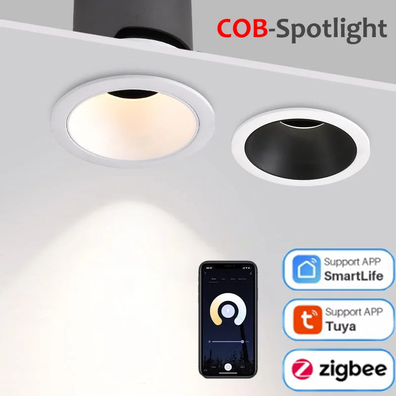 spot led cob zigbee intensité variable en aluminium