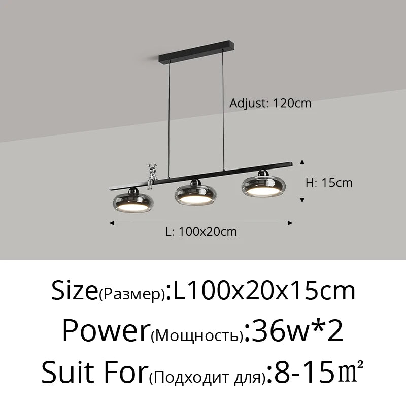 suspension minimaliste italienne pour éclairage intérieur moderne