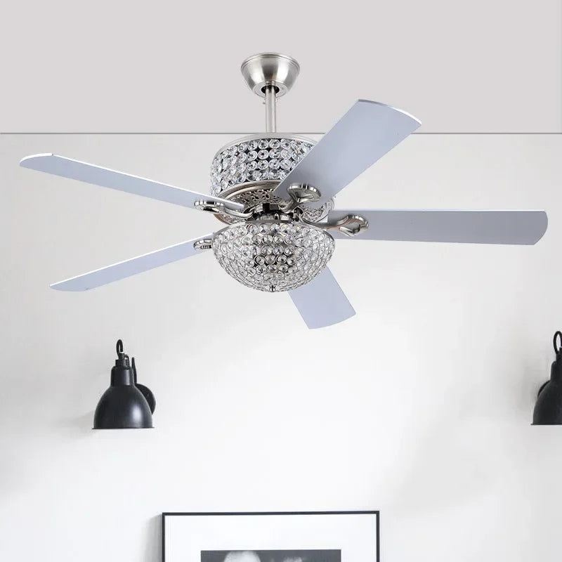 ventilateur de plafond en cristal avec télécommande et lumières