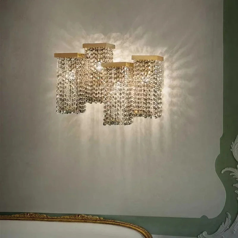 lustre moderne en cristal pour décoration élégante et raffinée