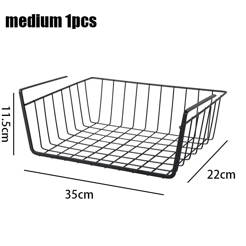 panier de rangement suspendu en métal pour espace de travail et rangement