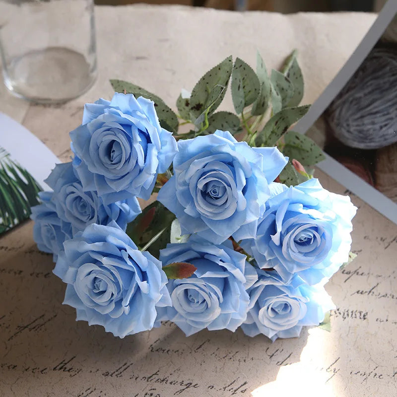 fleurs de roses artificielles bouquet décoration pour la maison et bureau