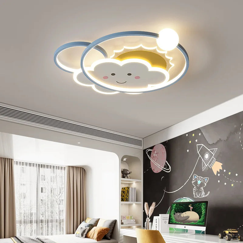 plafonnier nuage moderne pour chambre d'enfant romantique et chaleureuse