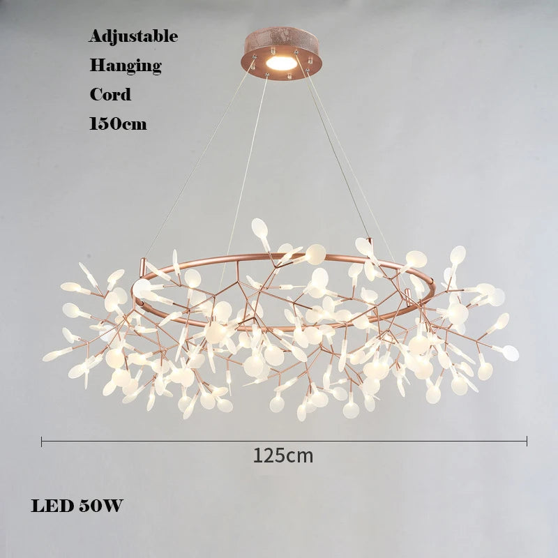 lustre LED créatif en acier inoxydable et acrylique pour décoration intérieure