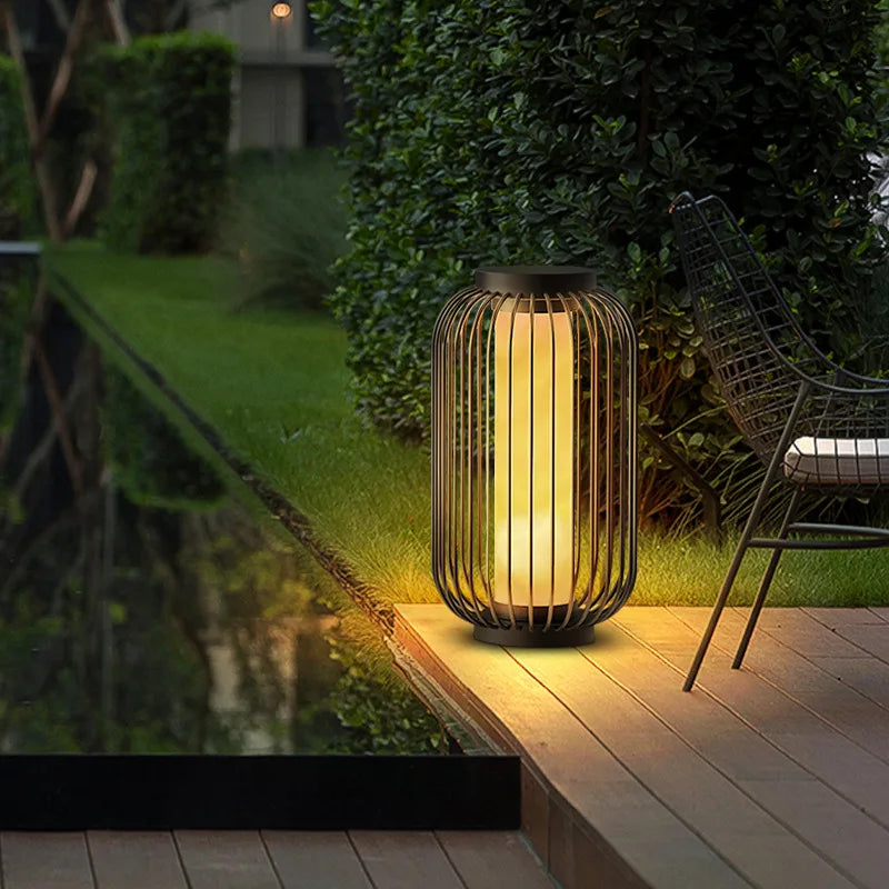 lampe solaire led cage à oiseaux pour jardin décoratif