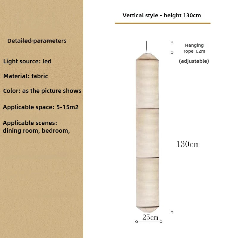 suspension cylindrique en tissu pour décoration intérieure élégante