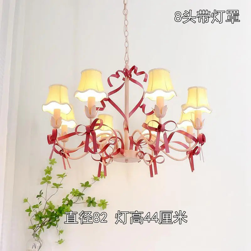 lustre mignon pour enfant style pastoral avec nœud