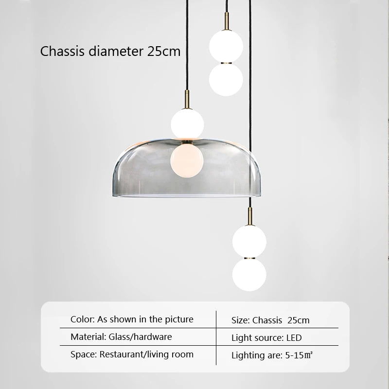 suspension en verre design pour décoration moderne et élégante