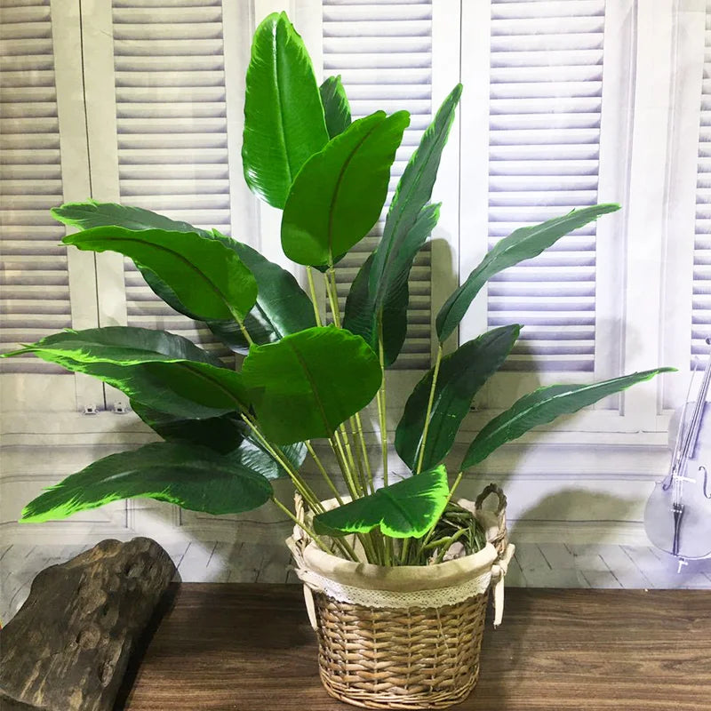 plantes artificielles tropicales feuilles de palmier pour décoration intérieure