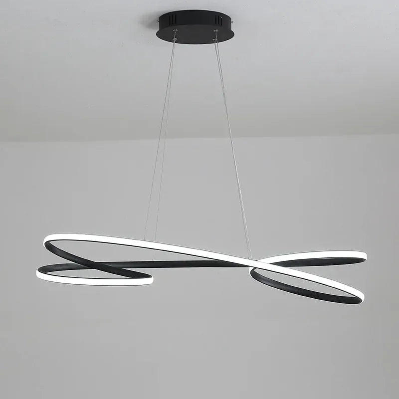 lustre en métal design minimaliste moderne en aluminium pour intérieur