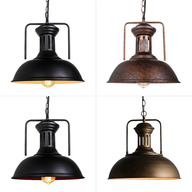suspension loft industriel lampe vintage rétro décoration luminaire