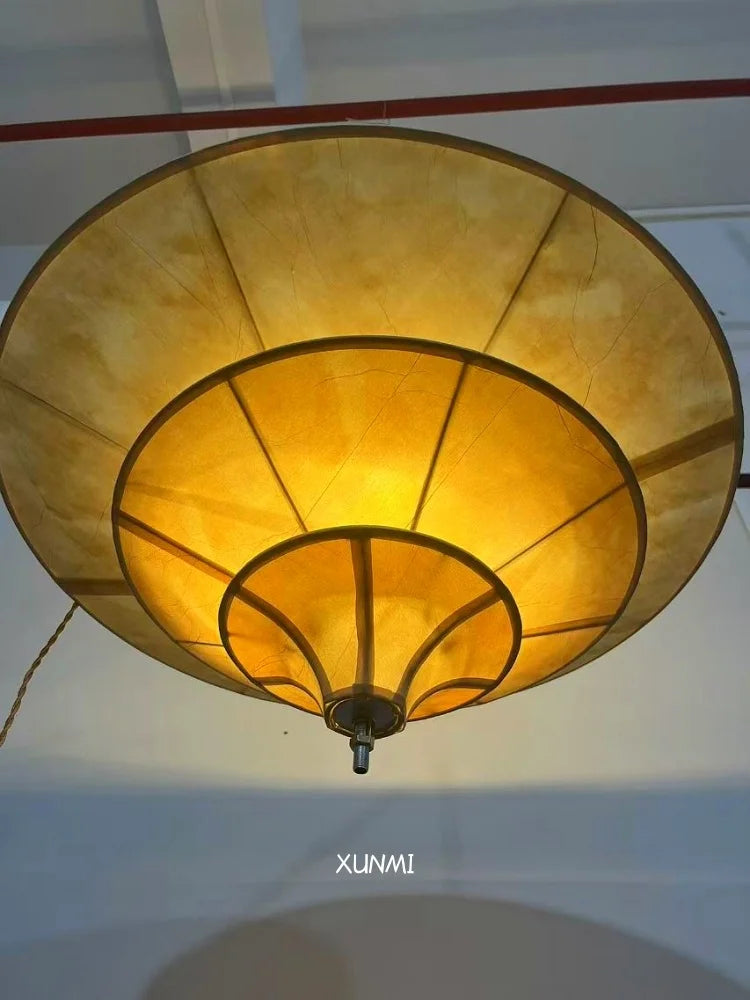 lustre parapluie thaïlandais style wabi-sabi pour intérieur moderne