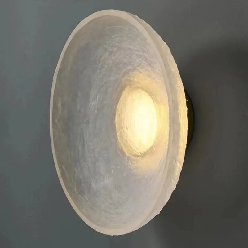 lampe circulaire design pour intérieur moderne en résine transparente