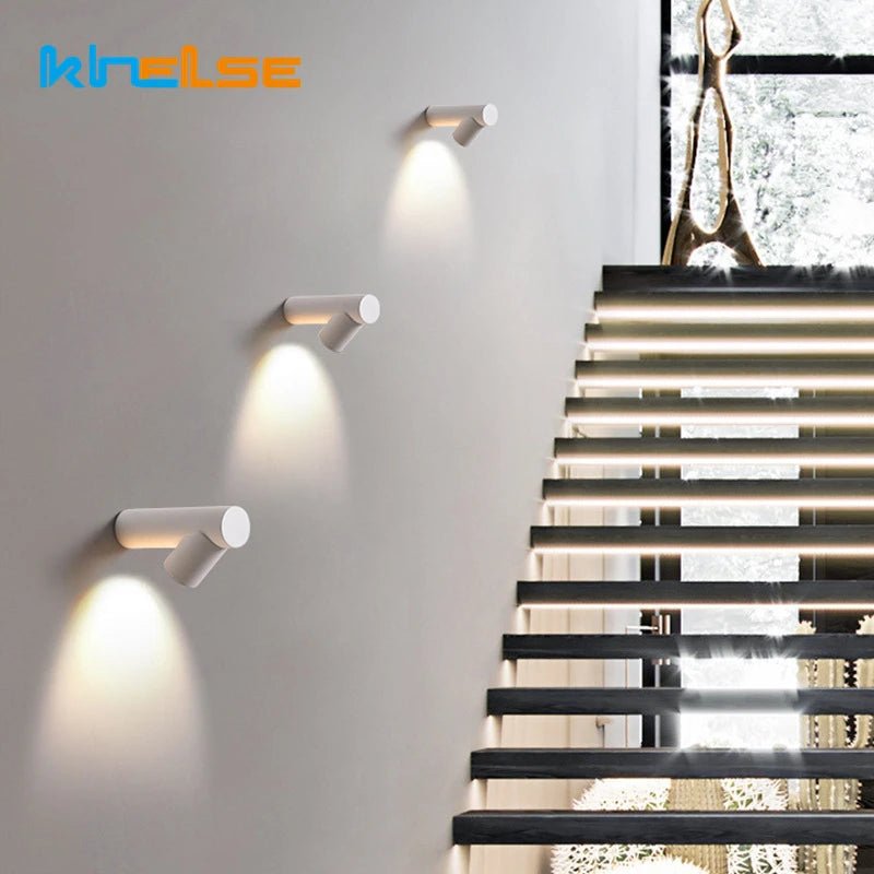 applique murale led extérieure moderne pour jardin et escalier