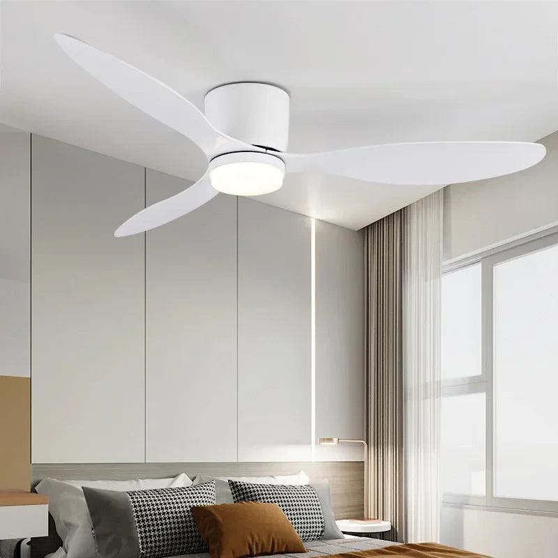 plafonnier ventilateur lumineux avec télécommande design nordique