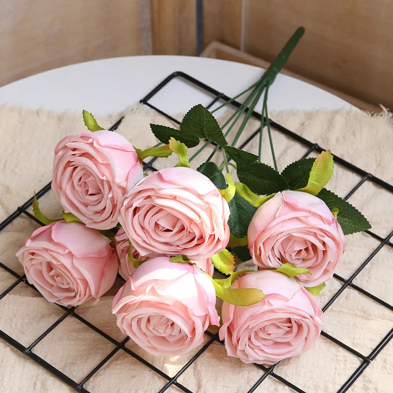 bouquets de roses artificielles pour décoration de mariage et artisanat