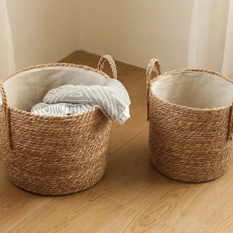 panier de rangement en osier pour divers articles et plantes