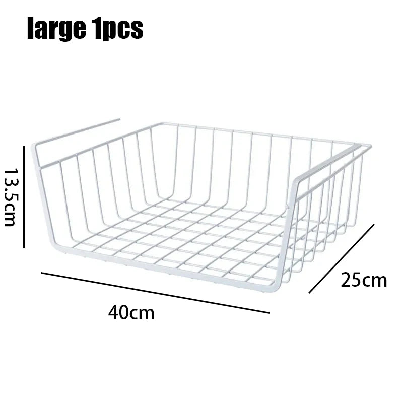 panier de rangement suspendu en métal pour espace de travail et rangement