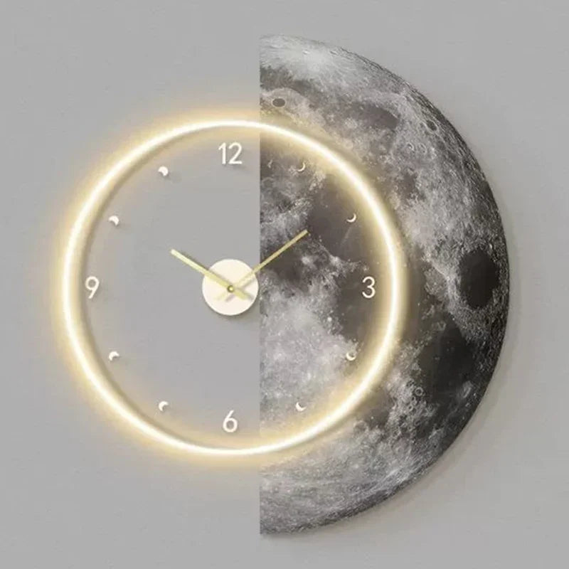 horloge murale à led design moderne pour décoration intérieure