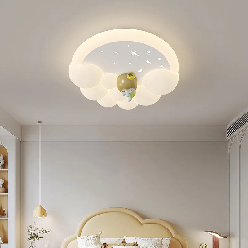 plafonnier led moderne nuages bulles pour chambre enfant