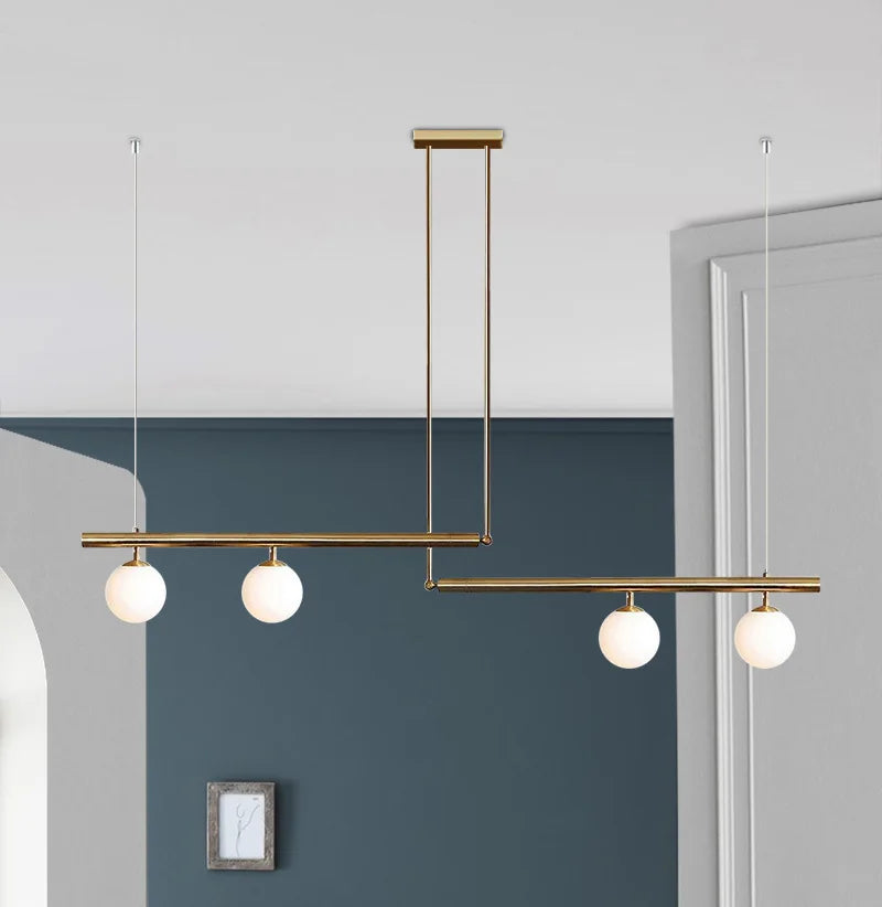 lustre moderne minimaliste suspension linéaire créative pour intérieur