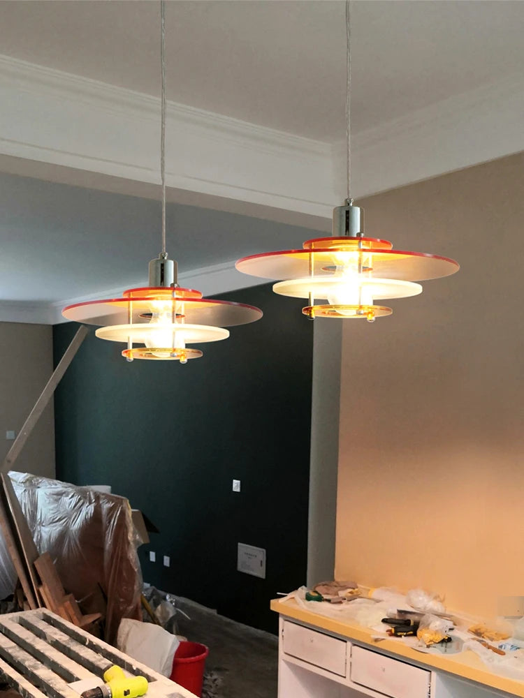 suspension à led en acrylique pour restaurants et magasins