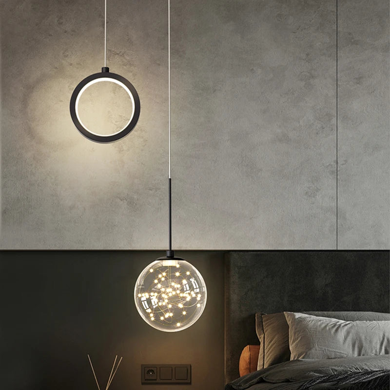 lustre étoilé led minimaliste de luxe nordique moderne
