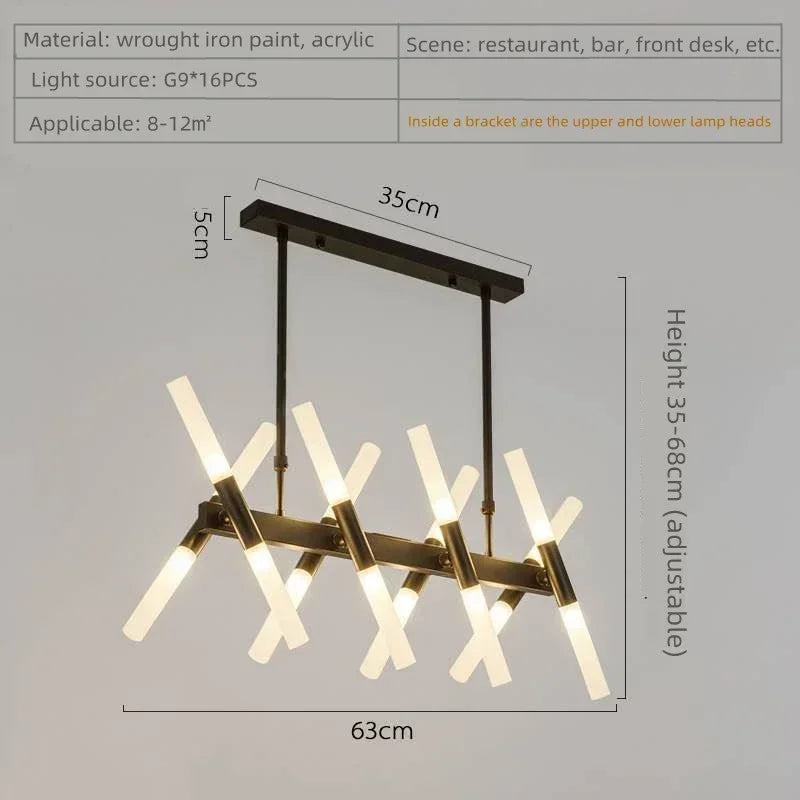 suspension moderne en acrylique pour décoration intérieure élégante