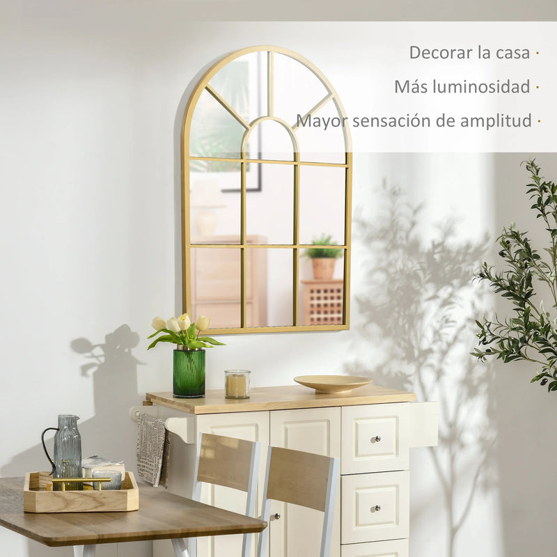 miroir décoratif mural en métal style moderne pour intérieur