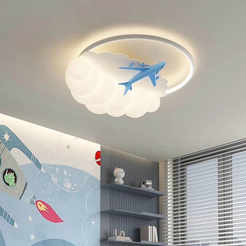 lustre moderne led pour enfant en forme d'avion