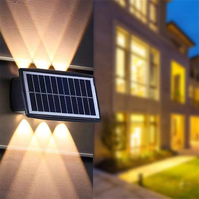 applique murale solaire à led avec contrôle intelligent pour jardin et balcon