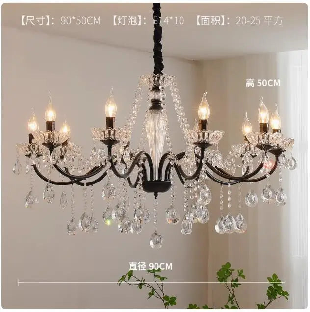 lustre moderne en cristal pour décoration intérieure élégante