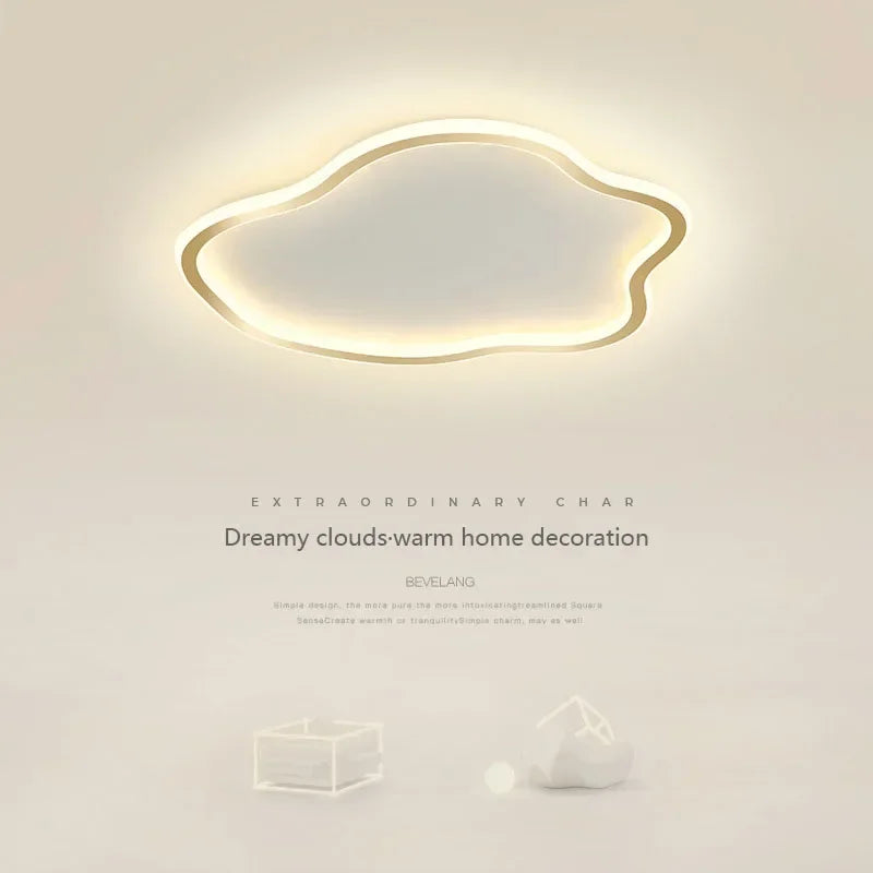 plafonnier led créatif en forme de nuages design nordique décoratif