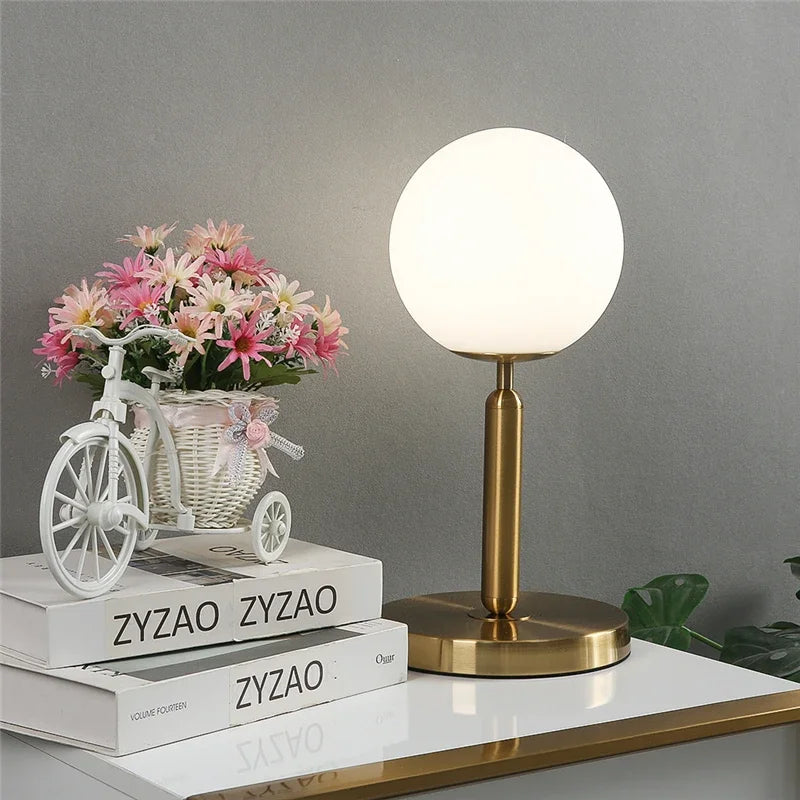 lampe de bureau moderne en verre pour décoration intérieure