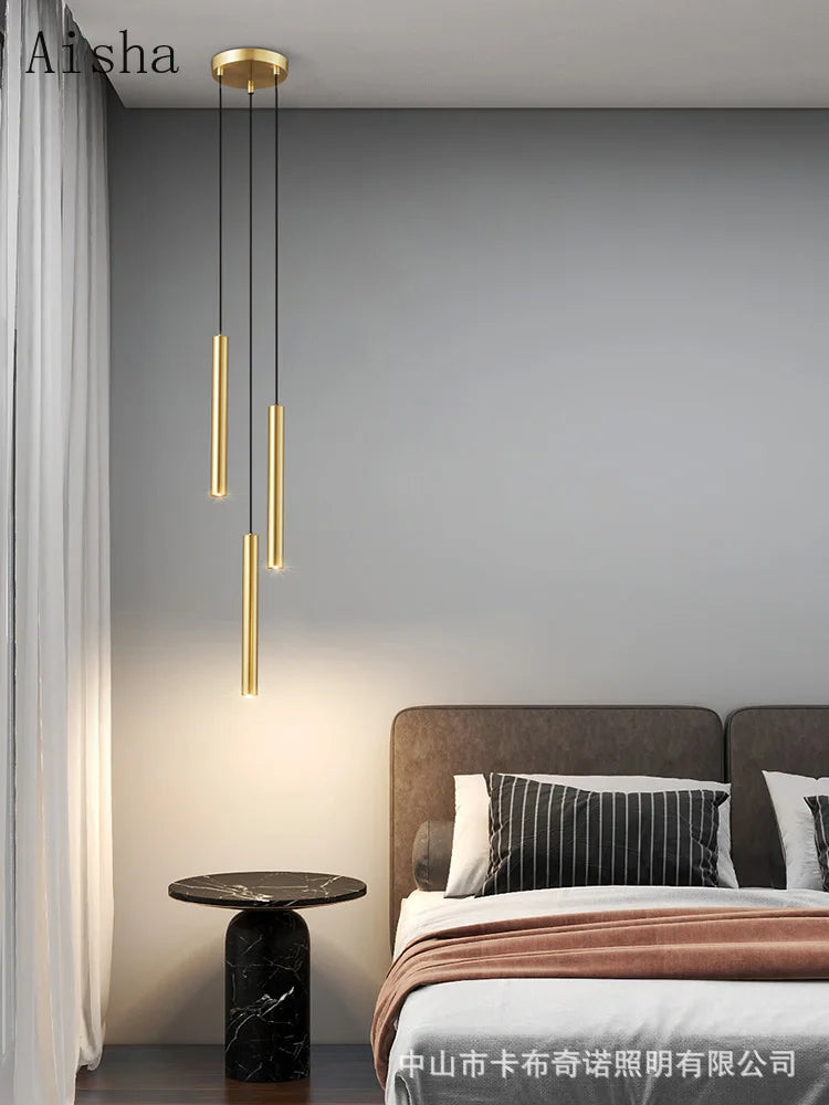 suspension en cuivre design minimaliste pour décoration intérieure