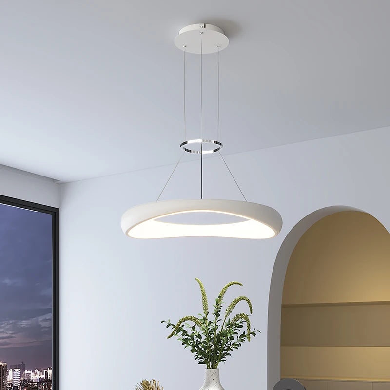 lustre led moderne nordique simple anneau restaurant bar