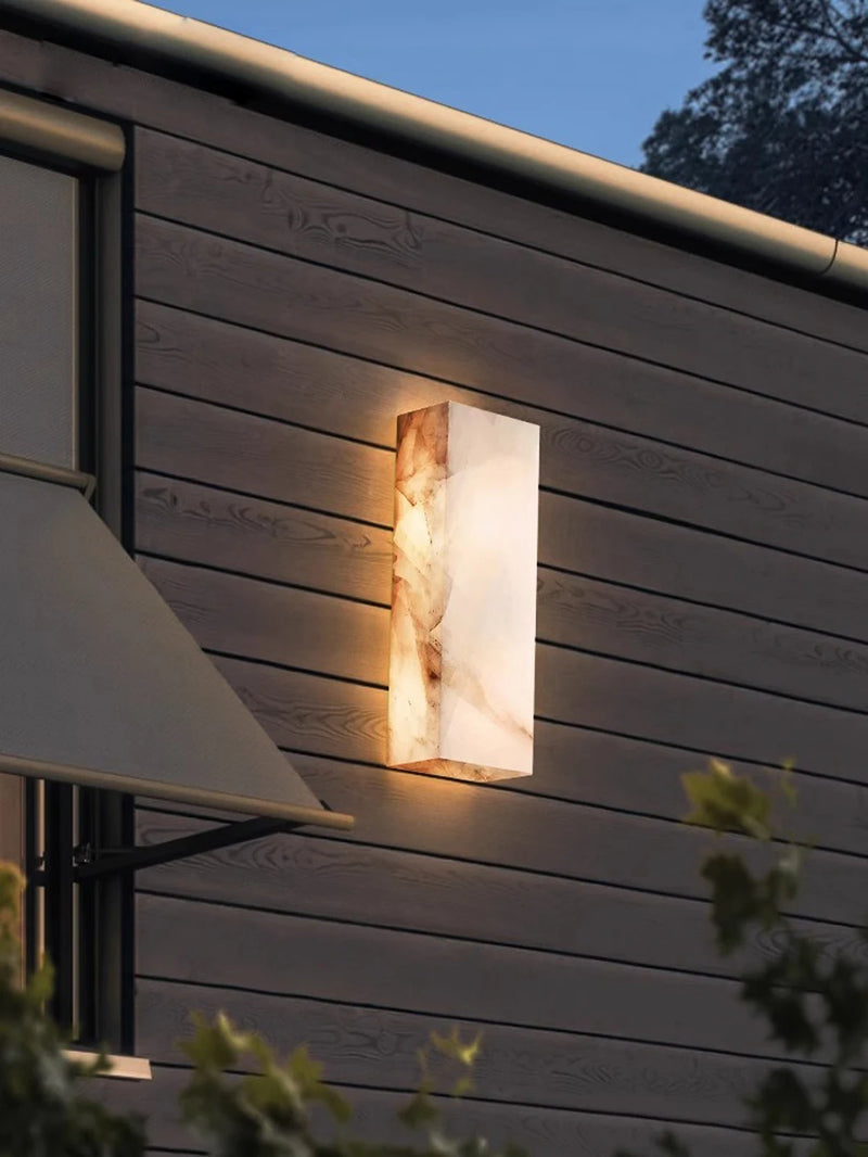 applique murale led en marbre naturel étanche pour extérieur